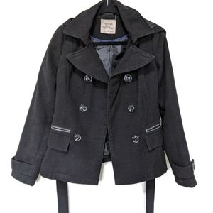 Maralyn & Me Black Pea Coat sz S